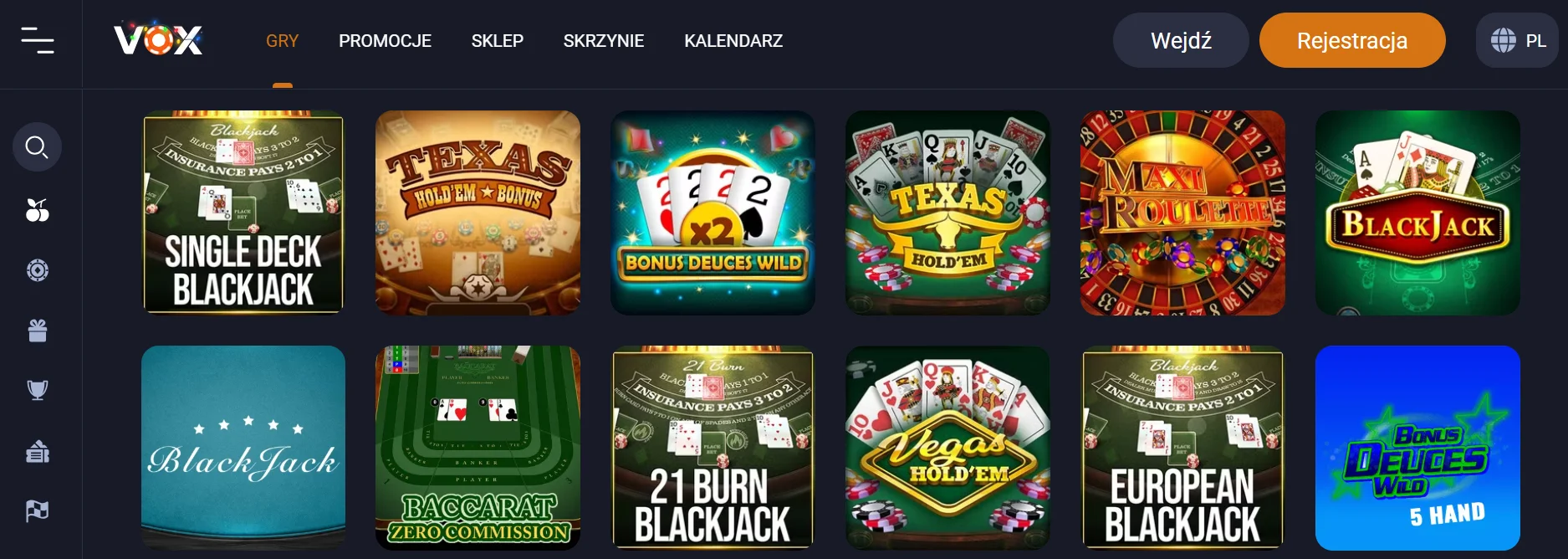 Vox Casino strona z grami online